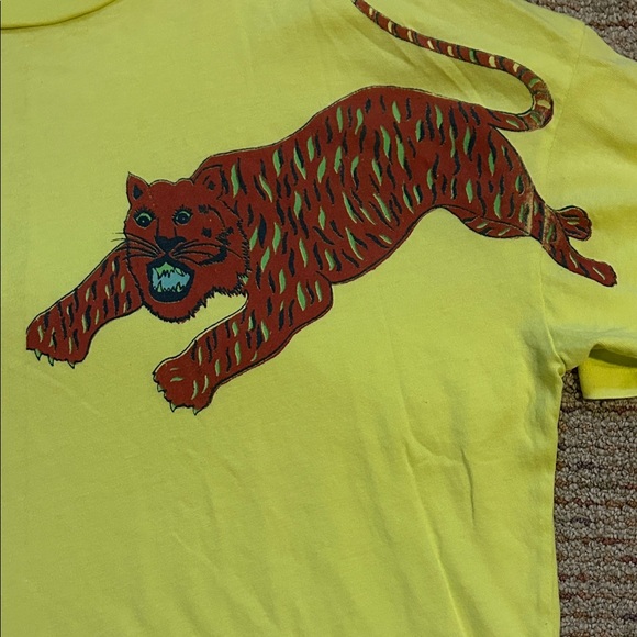 Raquel Allegra Yellow Panther Graphic T-Shirt - Picture 2 of 7